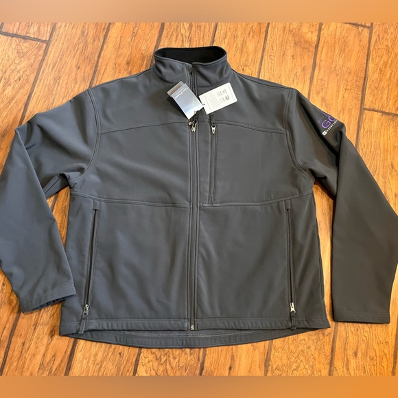 Fossa jacket mens 2XL gray full zip soft breathable stretch NWT performance Logo - Picture 1 of 13